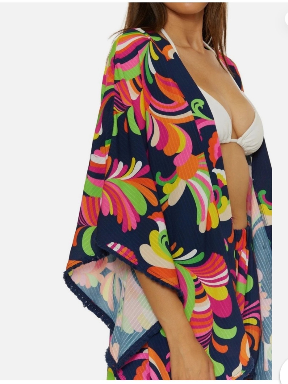 NWT Trina Turk Palms Paradise Poolside Swirl Kimono Swim Cover-up - Picture 3 of 6